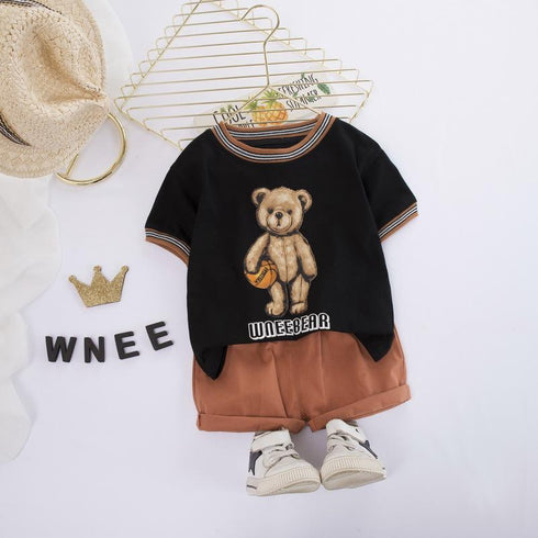 Boys summer cartoon short sleeve two-piece set